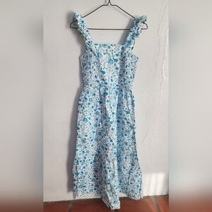 Draper James Blue and White Floral Dress